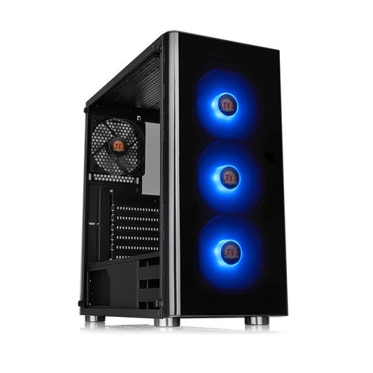 GABINETE THERMALTAKE TG V200 RGB MEDIA TORRE SIN FUENTE 4 VENTILADORES NEGRO (CA-1K8-00M1WN-01)