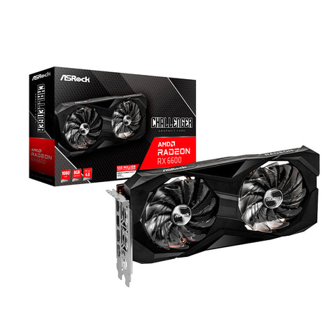 TARJETA DE VIDEO ASROCK AMD RADEON RX 6600 CHALLENGER D 8GB GDDR6 PCI E 4.0 (RX6600 CLD 8G)