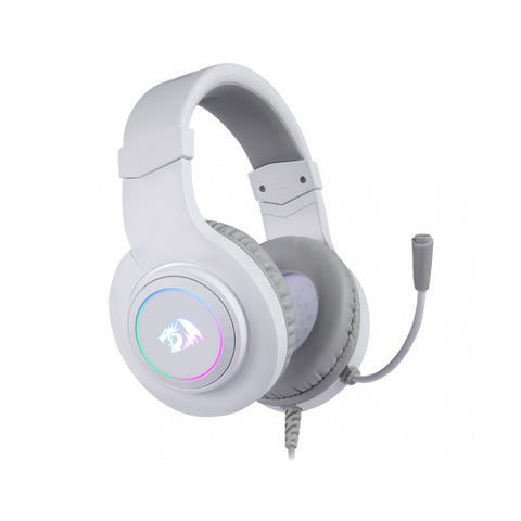 AUDIFONOS GAMER REDRAGON HYLAS H260W DIADEMA ALAMBRICO 2 METROS MICROFONO OMNIDIRECCIONAL USB-A RGB BLANCO (H260W-RGB)