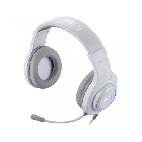 AUDIFONOS GAMER REDRAGON HYLAS H260W DIADEMA ALAMBRICO 2 METROS MICROFONO OMNIDIRECCIONAL USB-A RGB BLANCO (H260W-RGB)