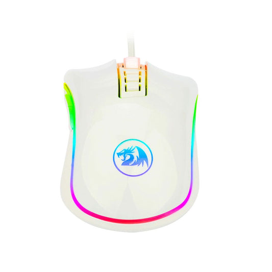 MOUSE GAMER REDRAGON COBRA M711 ALAMBRICO OPTICO USB-A 10.000DPI 8 BOTONES PROGRAMABLES RGB CHROMA BLANCO (M711W)