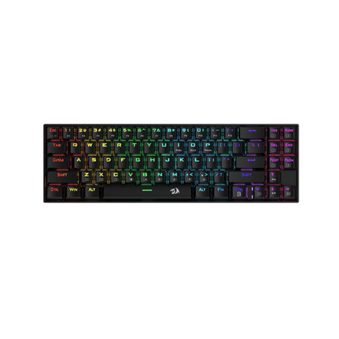 TECLADO GAMER REDRAGON DEIMOS MECANICO SWITCH ROJO ALAMBRICO INALAMBRICO NEGRO (K599-KRS)