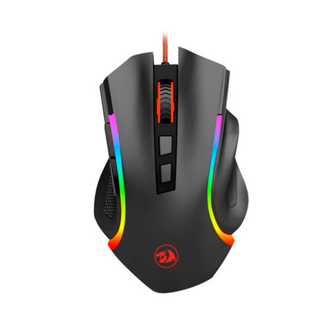 MOUSE REDRAGON GRIFFIN M607 GAMER OPTICO ERGONOMICO ALAMBRICO USB-A 7200DPI 7 BOTONES PROGRAMABLES RGB NEGRO (M607)