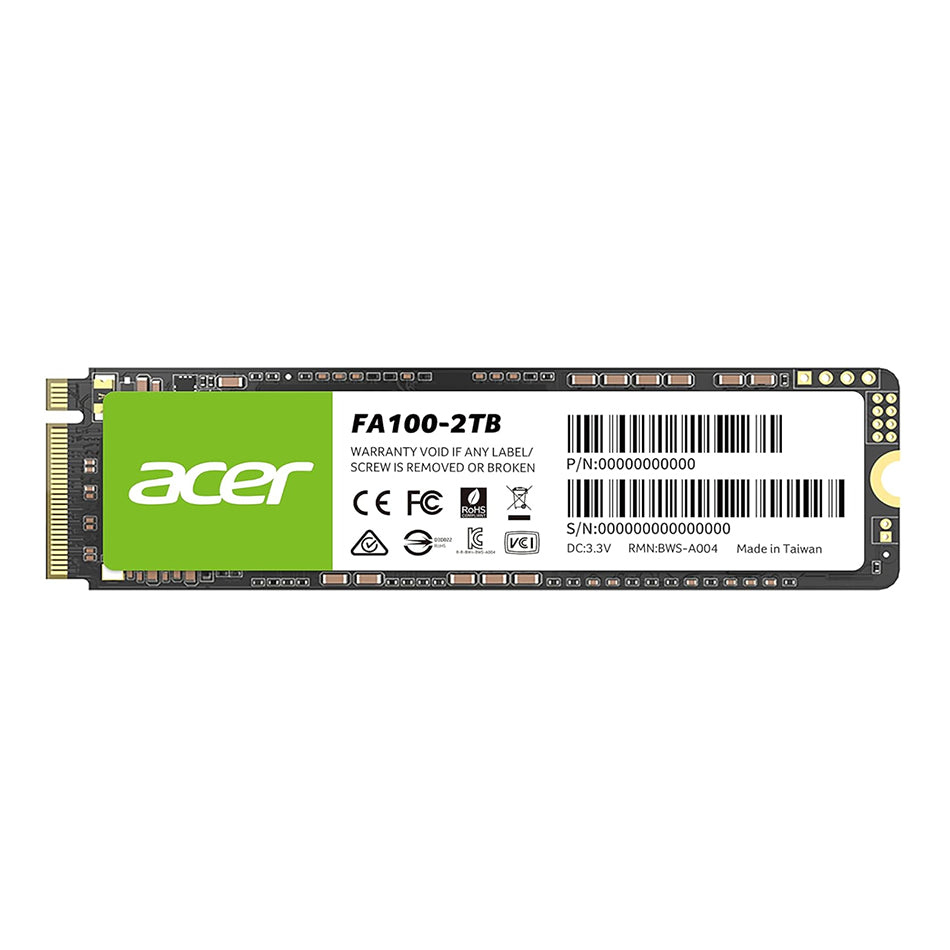 UNIDAD DE ESTADO SOLIDO SSD ACER FA100 2TB M.2 NVME 3300MB/S (BL.9BWWA.121)