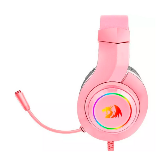 AUDIFONOS GAMER REDRAGON HYLAS H260P DIADEMA ALAMBRICO 2 METROS MICROFONO OMNIDIRECCIONAL USB-A RGB ROSA (H260P-RGB)