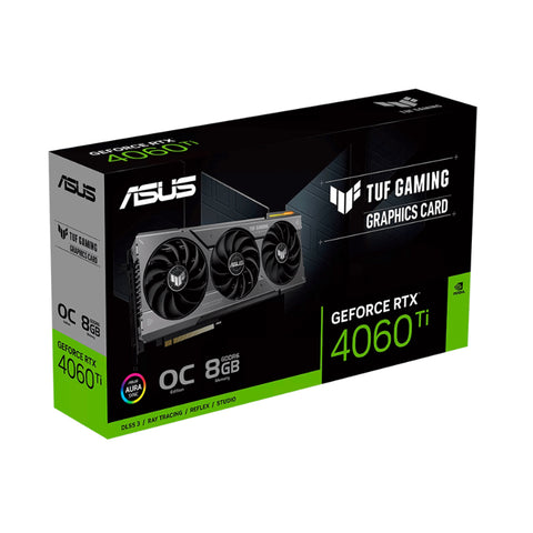 TARJETA DE VIDEO ASUS TUF RTX4060TI O8G GAMING 128BIT PCIE 4.0 (TUF-RTX4060TI-O8G-GAMING)