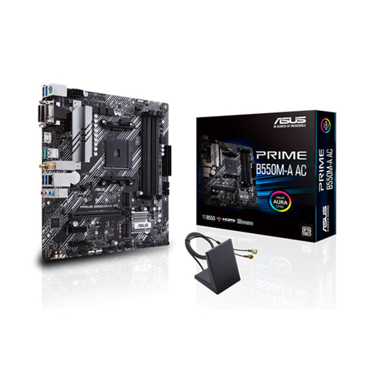 TARJETA MADRE ASUS PRIME B550M-A AC SOCKET AM4 ATX WIFI 4DDR4 128GB 4800MHZ (PRIME B550-A AC)