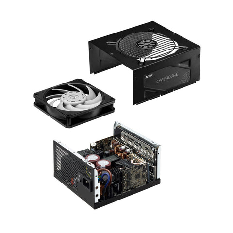 FUENTE DE PODER XPG CYBERCORE 80 PLUS PLATINIUM ATX 120MM 1300W (CYBERCORE1300P-BKCUS)