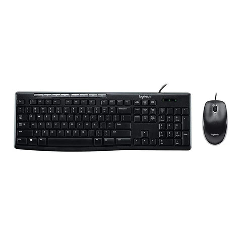 KIT DE TECLADO Y MOUSE LOGITECH ALAMBRICO TECLAS MULTIMEDIA USB NEGRO (920-002716)