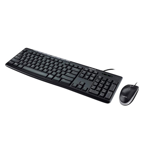 KIT DE TECLADO Y MOUSE LOGITECH ALAMBRICO TECLAS MULTIMEDIA USB NEGRO (920-002716)