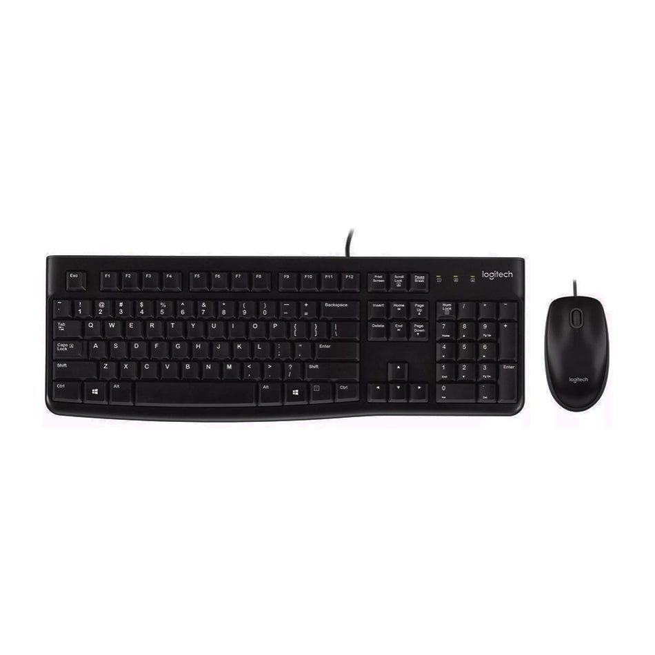 KIT LOGITECH MK120 TECLADO Y  MOUSE ALAMBRICO NEGRO (920-004428)