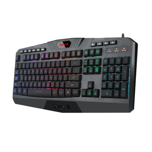 TECLADO GAMER REDRAGON HARPE PRO K503A ALAMBRICO ESPANOL REPOSAMUNECAS RGB FULL TECLAS DEDICADAS RGB NEGRO (K503A-RGB-SP)