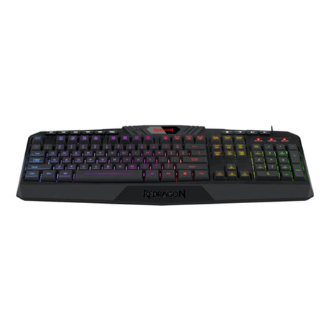 TECLADO GAMER REDRAGON HARPE PRO K503A ALAMBRICO ESPANOL REPOSAMUNECAS RGB FULL TECLAS DEDICADAS RGB NEGRO (K503A-RGB-SP)