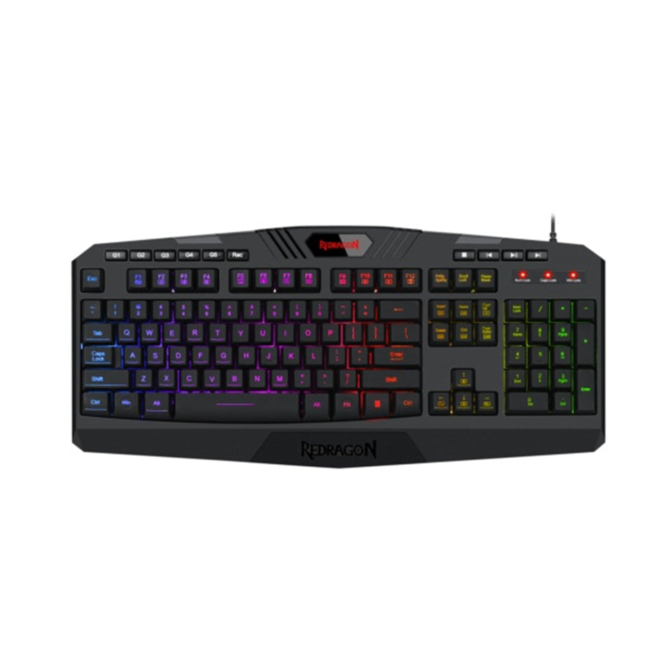 TECLADO GAMER REDRAGON HARPE PRO K503A ALAMBRICO ESPANOL REPOSAMUNECAS RGB FULL TECLAS DEDICADAS RGB NEGRO (K503A-RGB-SP)