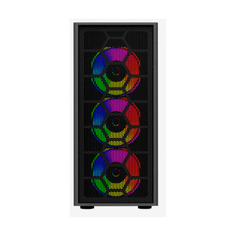 GABINETE BALAM RUSH DRAGONFLY II MESH GM740 CON VENTANA MINI-TOWER ATX/MICRO ATX/MINI-ATX USB 3.0 SIN FUENTE 4 VENTILADORES RGB INSTALADOS NEGRO (BR-935982)