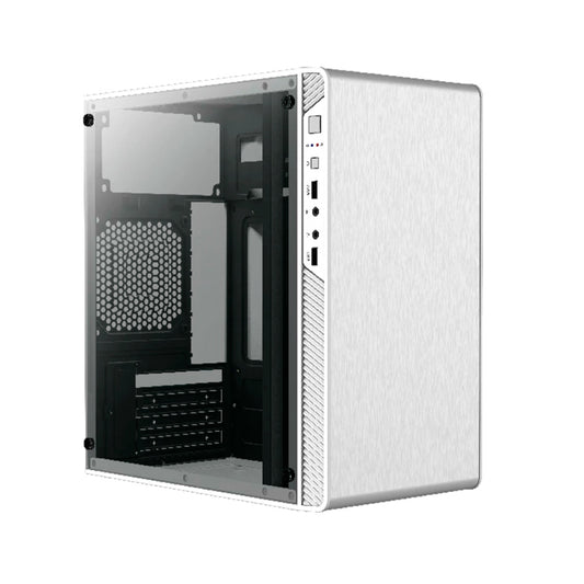 GABINETE  ACTECK PERFORMANCE II GI215W MICRO TORRE FUENTE DE 500W PANEL LATERAL DE ACRILICO BLANCO (AC-935852