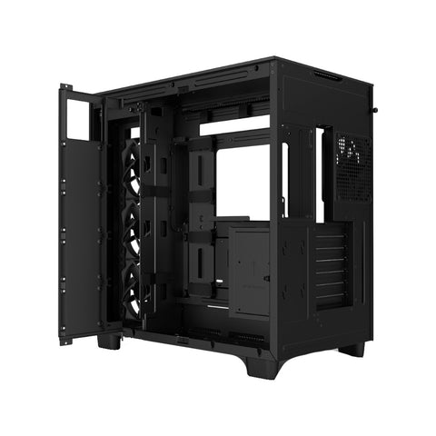 GABINETE NZXT H9 FLOW CON VENTANA USB SIN FUENTE 4 VENTILADORES NEGRO(CM-H91FB-01)