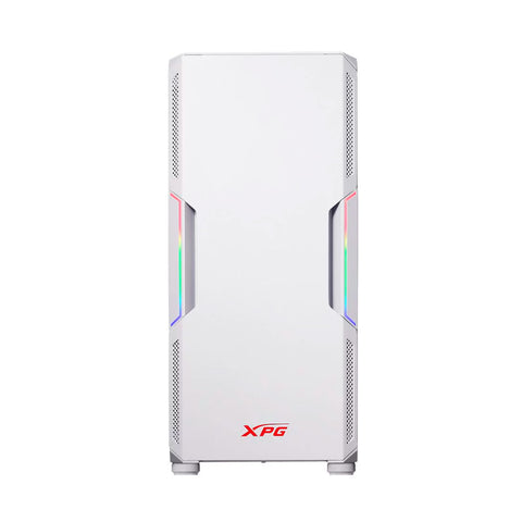 GABINETE GAMER XPG STARKER VENTANA ARGB MEDIA TORRE SIN FUENTE BLANCO (STARKER-WHCWW)