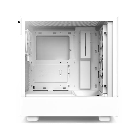 GABINETE NZXT H5 FLOW CON VENTANA USB SIN FUENTE 2 VENTILADORES BLANCO (CC-H51FW-01)