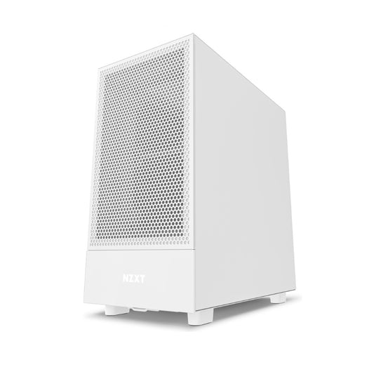 GABINETE NZXT H5 FLOW CON VENTANA USB SIN FUENTE 2 VENTILADORES BLANCO (CC-H51FW-01)