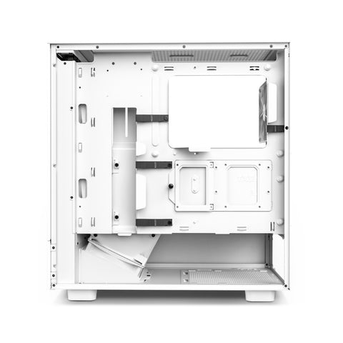 GABINETE NZXT H5 FLOW CON VENTANA USB SIN FUENTE 2 VENTILADORES BLANCO (CC-H51FW-01)