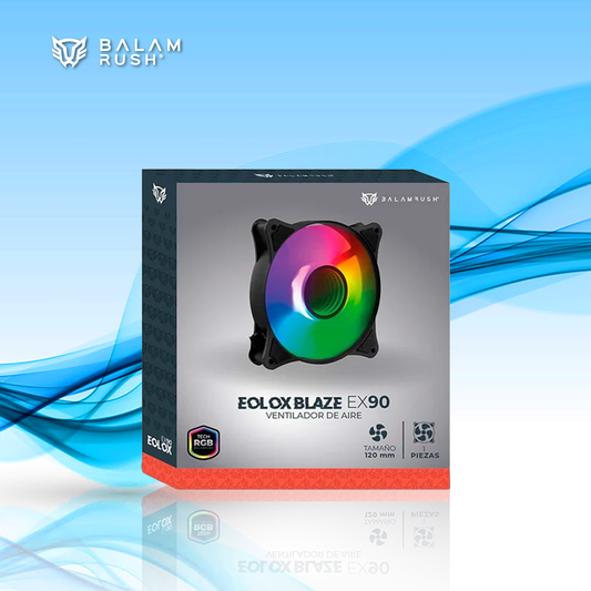 VENTILADOR BALAM RUSH EOLOX BLAZE EX90 120MM 1200RPM ARGB NEGRO (BR-938020)