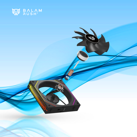 KIT VENTILADOR BALAM RUSH 3PZAS DAISY-CHAIN PARA PC EOLOX LINK EXL95 DISENO CUADRADO 120 MM 800- 1800 RPM PWM 4 PIN + AURA RGB LEGEND NEGRO (BR-942089)