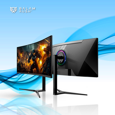 MONITOR GAMER CURVO BALAM RUSH MGM34C LED 34 PULGADAS 3440X1440 ULTRA WIDE QUAD HD G-SYNC/FREESYNC 165HZ HDMI/DISPLAYPORT NEGRO (BR-942539)