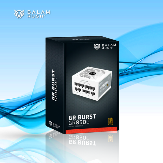 FUENTE DE PODER BALAM RUSH GR BURST GR850G 850W 80 PLUS GOLD/ATX MODULAR BLANCO (BR-940320)