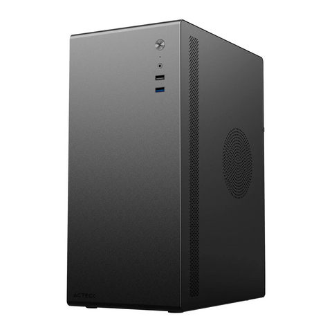 GABINETE ACTECK NEUSS PLUS GI707 MINI-TOWER MICRO ATX/ITX USB 2.0/3.0 CON FUENTE DE 500W NEGRO (AC-936019)