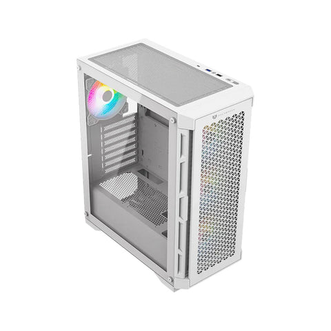 GABINETE BALAM RUSH CARBONO TWIN MATE 500 VENTANA RGB MIDI TOWER ATX/MICRO-ATX/MINI-ITX SIN FUENTE 4 VENTILADORES RGB BLANCO (BR-938846)