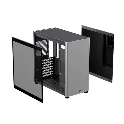 GABINETE BALAM RUSH ERIS SPECIAL GM985 CON VENTANA MIDI TOWER ATX/MICRO-ATX/MINI-ITX SIN FUENTE SIN VENTILADOR GRIS (BR-935654)