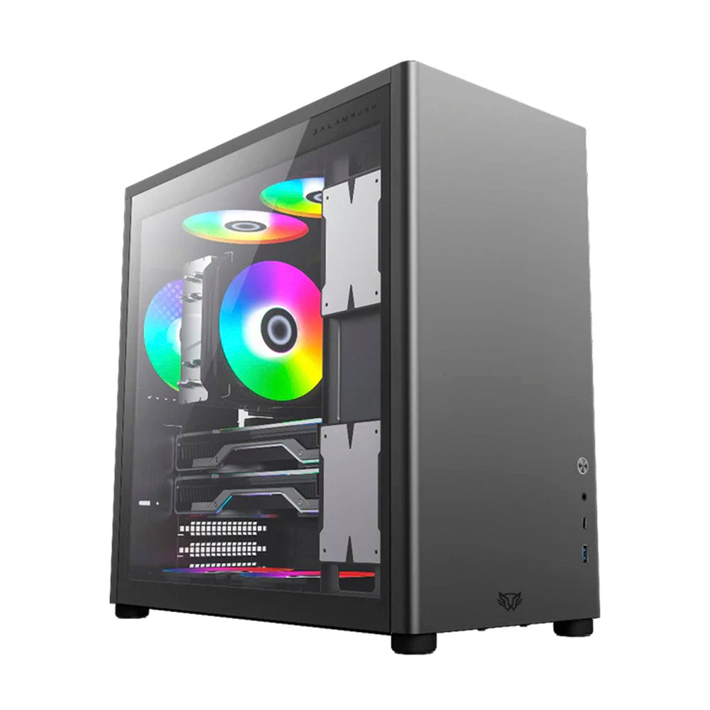 GABINETE BALAM RUSH ERIS SPECIAL GM985 CON VENTANA MIDI TOWER ATX/MICRO-ATX/MINI-ITX SIN FUENTE SIN VENTILADOR GRIS (BR-935654)