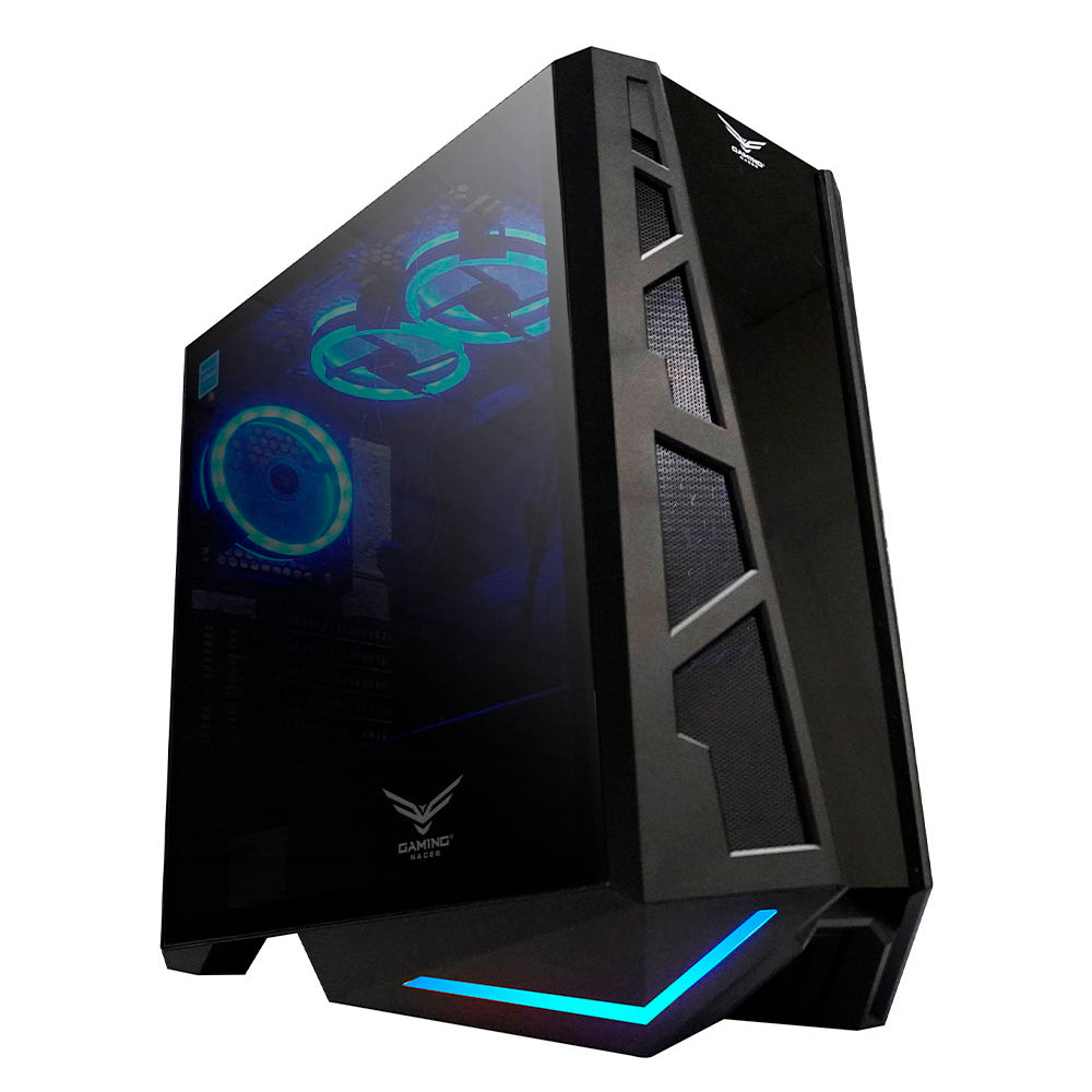 GABINETE NACEB COLOSUS GAMER FULL TOWER PARED CRISTAL 3 VENTILADORES RGB (NA-0610)