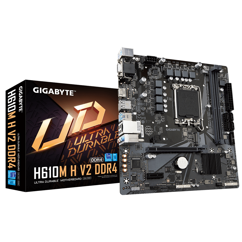 TARJETA MADRE GIGABYTE H610M H V2 DDR4 MICRO ATX DDR4 S1700 EXPRESS HDMI 64GB (H610M H V2 DDR4)