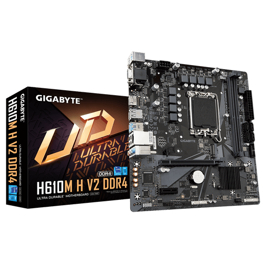 TARJETA MADRE GIGABYTE H610M H V2 DDR4 MICRO ATX DDR4 S1700 EXPRESS HDMI 64GB (H610M H V2 DDR4)