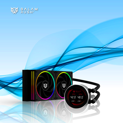 ENFRIAMIENTO LIQUIDO BALAM RUSH 240 HYDROX EXPERT HYX24 DISPLAY PARA MONITOREO DE TEMPERATURA + RGB 2X120MM NEGRO (BR-941846)
