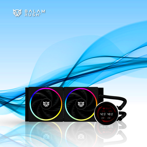 ENFRIAMIENTO LIQUIDO BALAM RUSH 240 HYDROX EXPERT HYX24 DISPLAY PARA MONITOREO DE TEMPERATURA + RGB 2X120MM NEGRO (BR-941846)