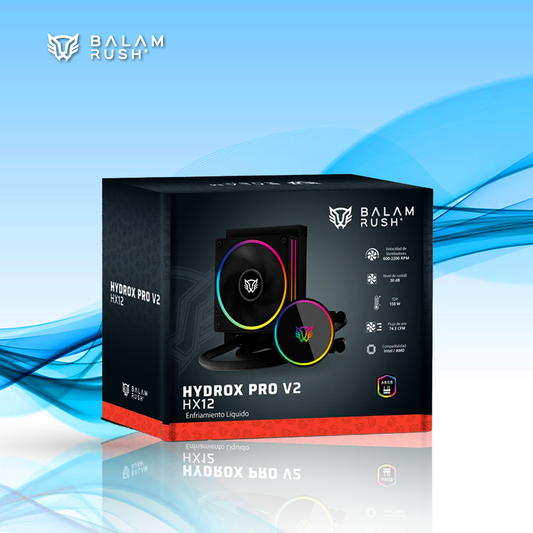 ENFRIAMIENTO LIQUIDO BALAM RUSH HYDROX PRO V2 HX12 PARA CPU 1X 120MM HASTA 2200RPM NEGRO (BR-941907)
