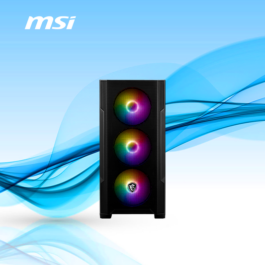 GABINETE MSI MAG FORGE M100A MIDI-TOWER MICRO-ATX/MINI-ITX USB 2.0/3.0 SIN FUENTE 4 VENTILADORES INSTALADOS NEGRO  (MAG FORCE M100A)
