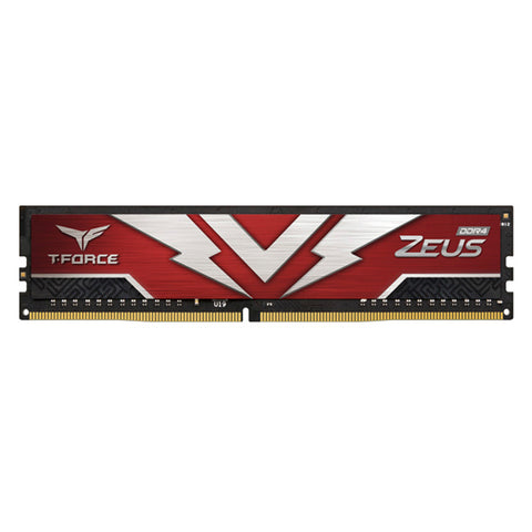 MEMORIA RAM DIMM DDR4 TEAMGROUP 16GB T FORCE  ZEUS 3200MHZ ROJO (TTZD416G3200HC2001)