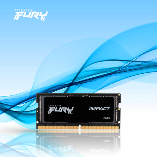 Memoria RAM para Laptop Kingston Fury Impact Black DDR5 Sodimm 4800MHz 32GB Non-ecc CL38 262-PIN Xmp