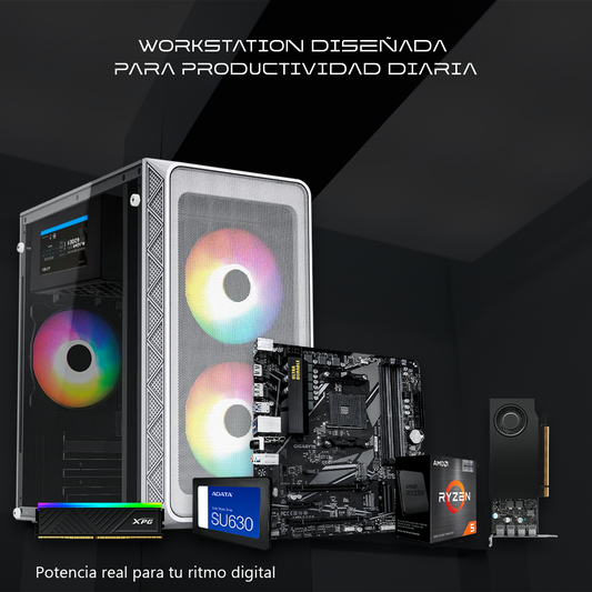 Workstation ArcinTech Pro+ Developer White Ryzen X3D | RTX A400 | Para Arquitectura y Render