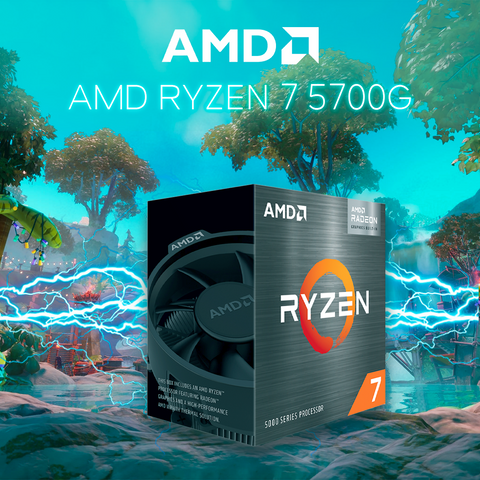 PC Gamer AMD Ryzen 7 5700G Tarjeta A520 Memoria 16GB SSD 480GB Wifi