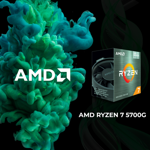 PC Gamer AMD Ryzen 7 5700G Tarjeta A520 Memoria 16GB SSD 240GB Wifi