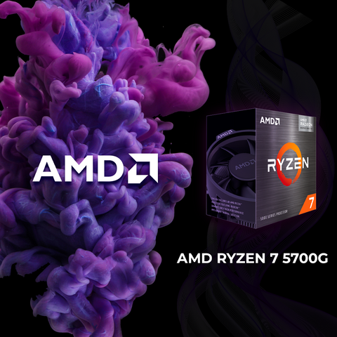 PC Gamer AMD Ryzen 7 5700G Tarjeta B550 Memoria 16GB SSD 240GB Wifi BT
