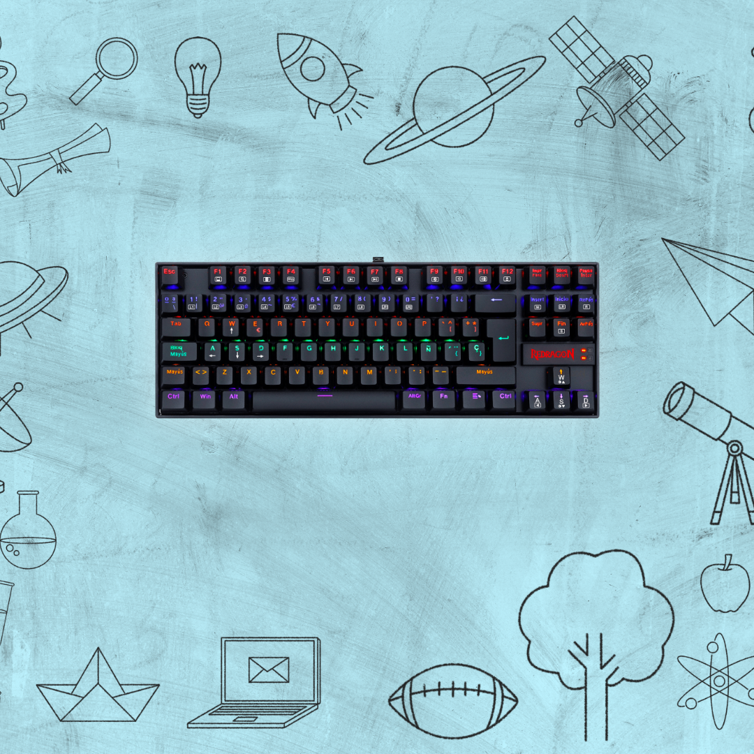 TECLADO GAMER REDRAGON KUMARA K552RGB MECÁNICO SWITCH ROJO ALÁMBRICO NEGRO (K552RGB-1R-SP )