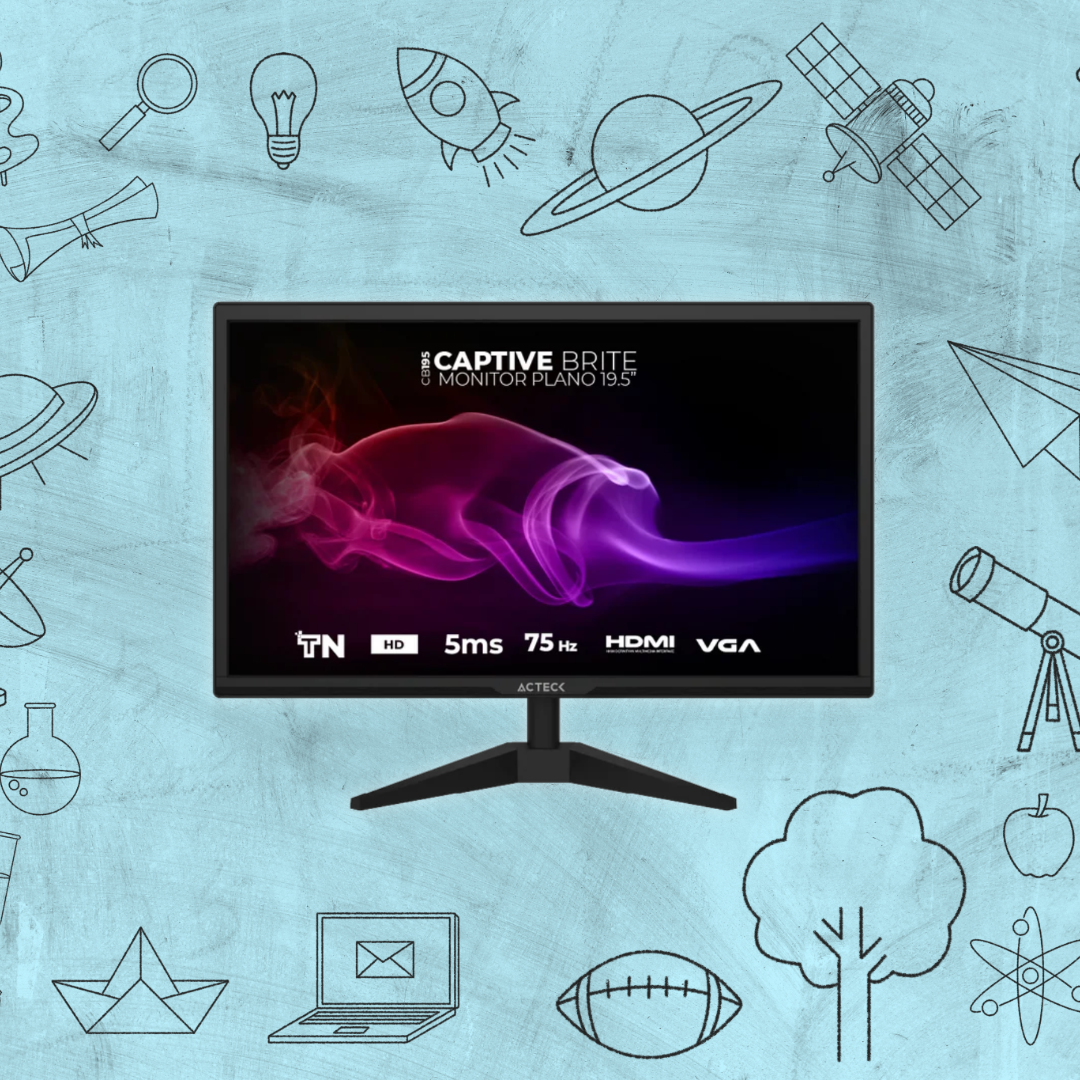 MONITOR ACTECK CAPTIVE BRITE CB195 19 PULGADAS 60HZ HDMI VGA 5MS HD TN LED (AC-939409)