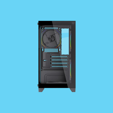 GABINETE BALAM RUSH TANK PERFORM 3600 MINI-TOWER MICRO-ATX/MINI-ITX USB 2.0/3.0 SIN FUENTE 4 VENTILADORES INSTALADOS NEGRO (BR-941631)
