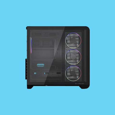 GABINETE BALAM RUSH TANK EXPERT CURVE 7400 MIDI-TOWER ATX/MICRO-ATX/MINI-ITX USB 2.0/3.0 SIN FUENTE 4 VENTILADORES INSTALADOS NEGRO (BR-941594)